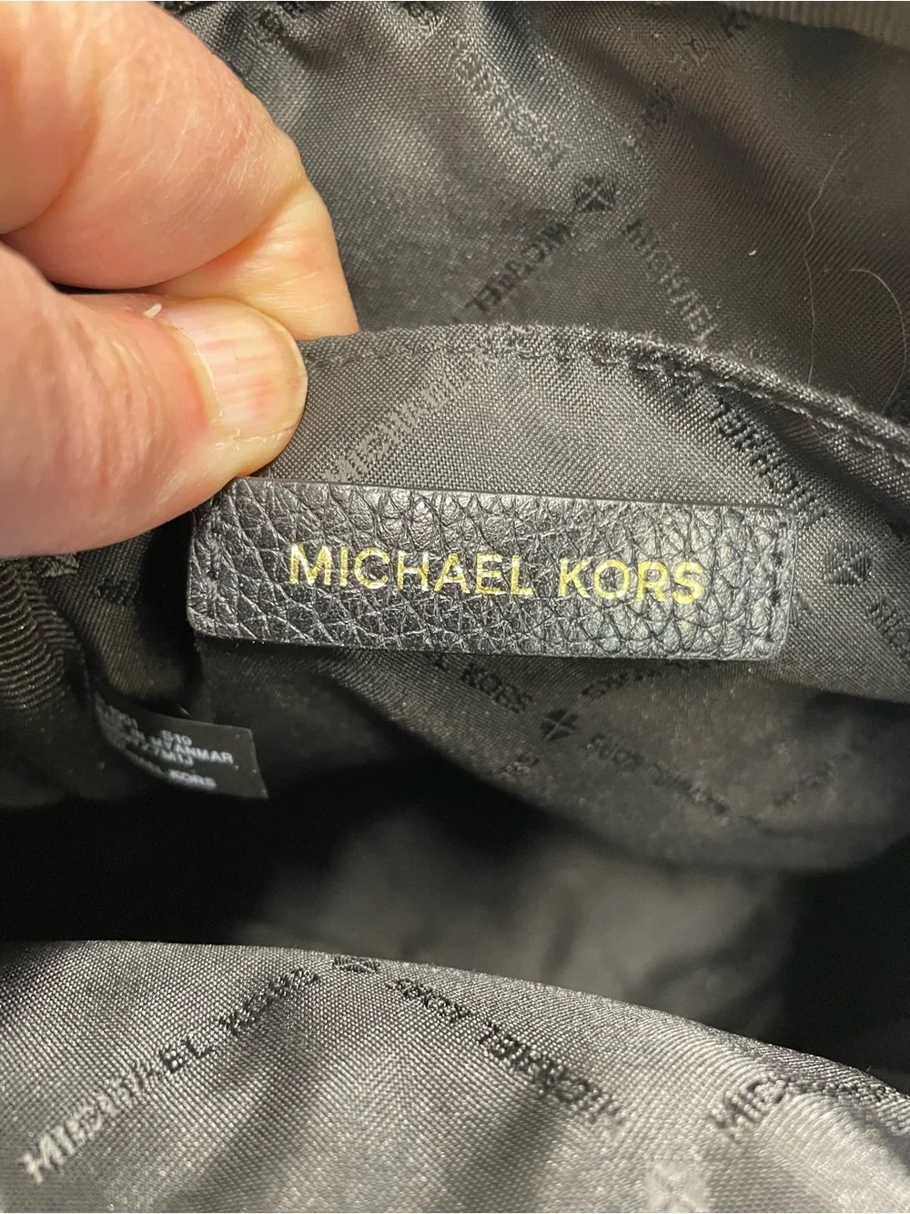 🖤✨ Michael Kors MK Logo Crossbody Bag Black Tan Mini Messenger